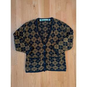 Vintage Nordstroms CHAUS Argyle Cardigan Medium